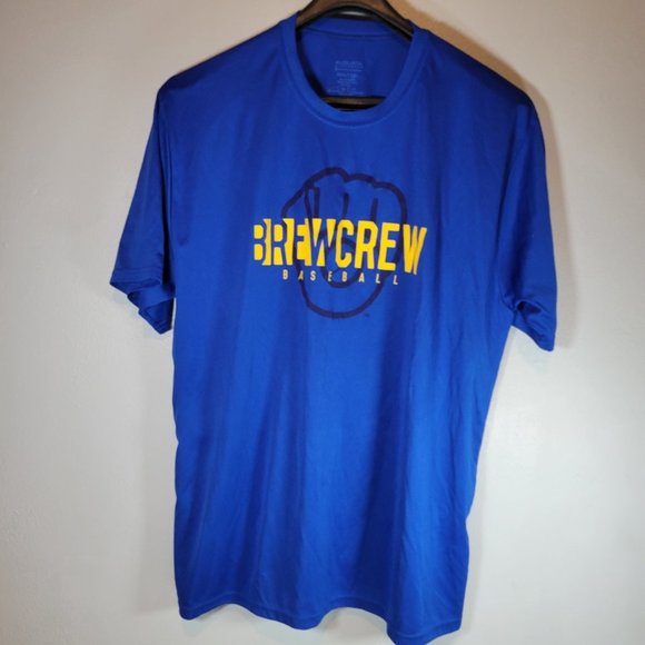 Augusta Sportswear Other - Milwaukee Brewers Men's "Brew Crew" Athletic Shirt Royal Blue Augusta Sport  2XL